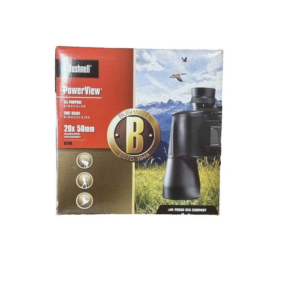 Bushnell PowerView 20x50 Binoculars All Purpose Hunting Sports Concert NEW Box